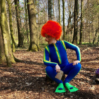 Das Sams zum Kindergeburtstag buchen mit Spielen und Kinderschminken sogar im Wald