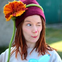 Lustiges Gesicht von Clown Zausel bei Geburtstagsfest