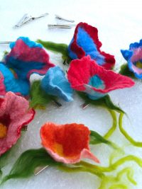 Filzkurs im eigenen Heim, Filzblumen selbermachen statt kaufen