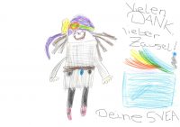 Kinderzeichnung vom Kinderbuch Held Zausel gemalt von einem 5 jährigen Kind